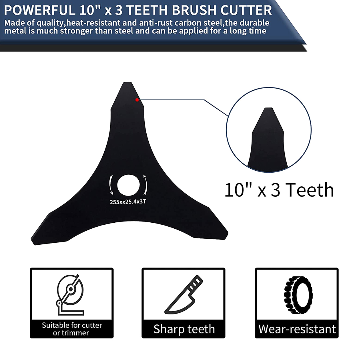 3 Teeth Brush Cutter Blade 255 - Dry Herb Vaping Accessories のレビューと価格