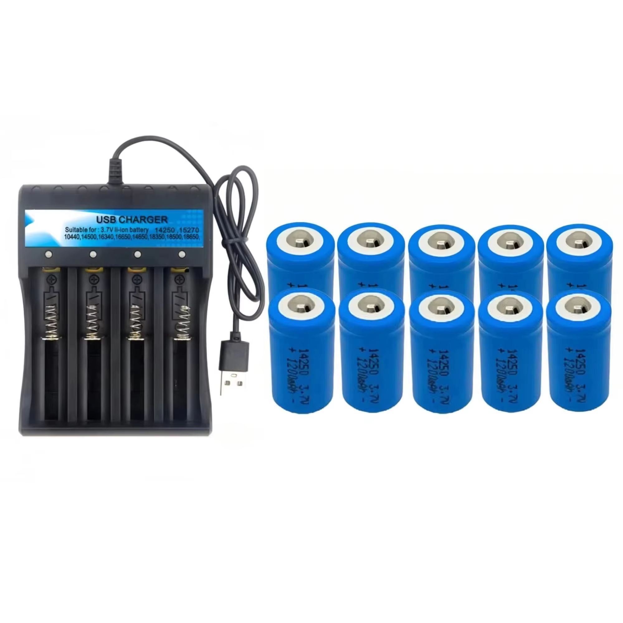 10PCS Quick Charge 14250 3.7V  - Quick Vape のレビューと価格
