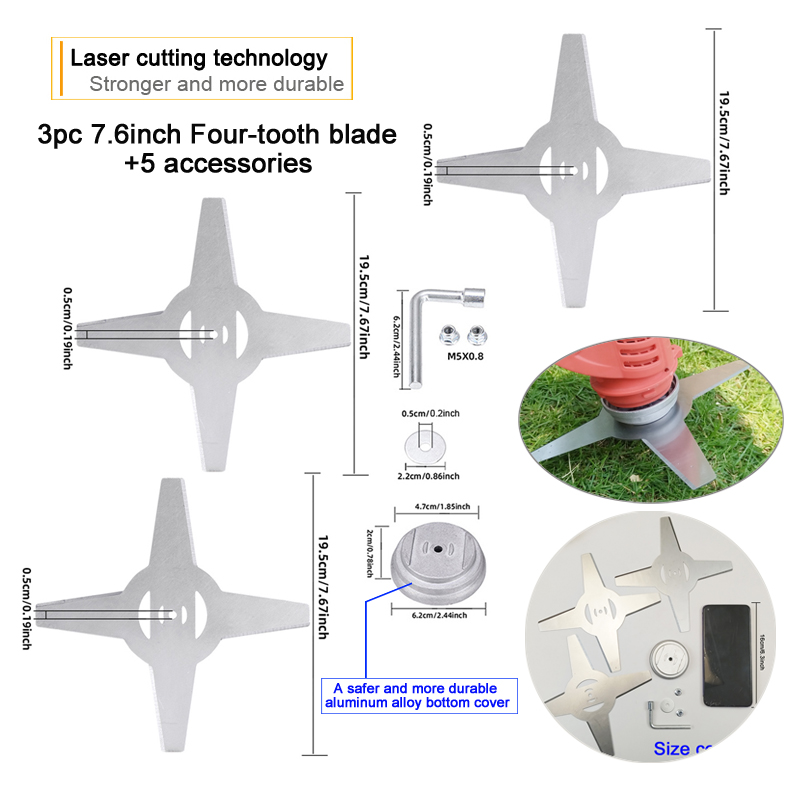 3Pc 7.6-Inch Four-Tooth Lawn M - Dry Herb Vaping Accessories のレビューと価格